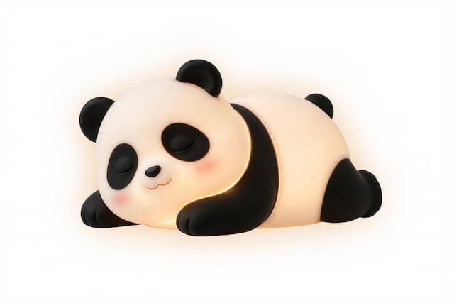 Mini Cute Panda Squishy Night Light – Adorable LED Silicone Lamp for Kids, Baby Nursery & Bedroom Decor | Dimmable Soft Glow Gift